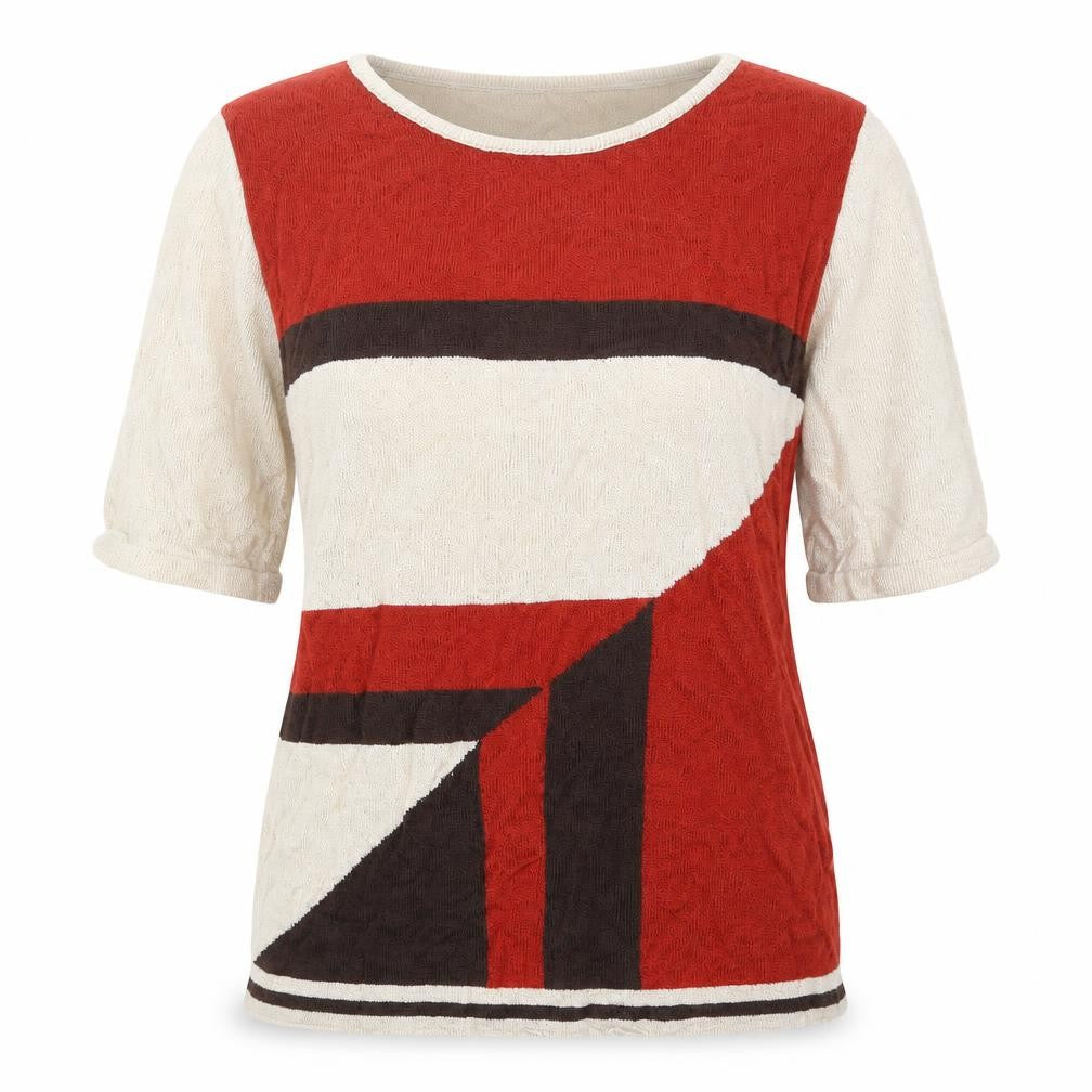 Front view of Berkertex women’s beige knit jumper, size UK 10