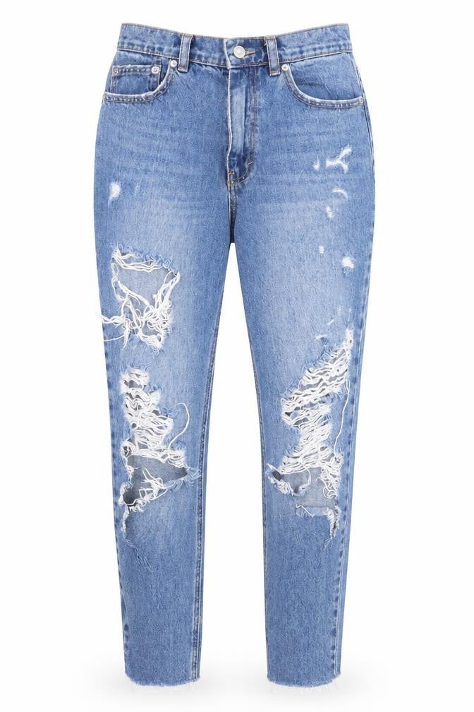 Pull&Bear Womens Blue  Denim Mom Jeans Size 6 L26 in