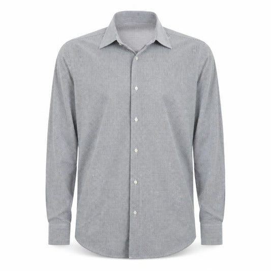 Front view of Next men’s black button-up, size 15.5