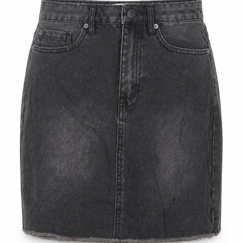 New Look Womens Black  Denim Straight & Pencil Skirt Size 6