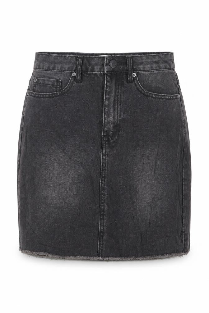 New Look Womens Black  Denim Straight & Pencil Skirt Size 6