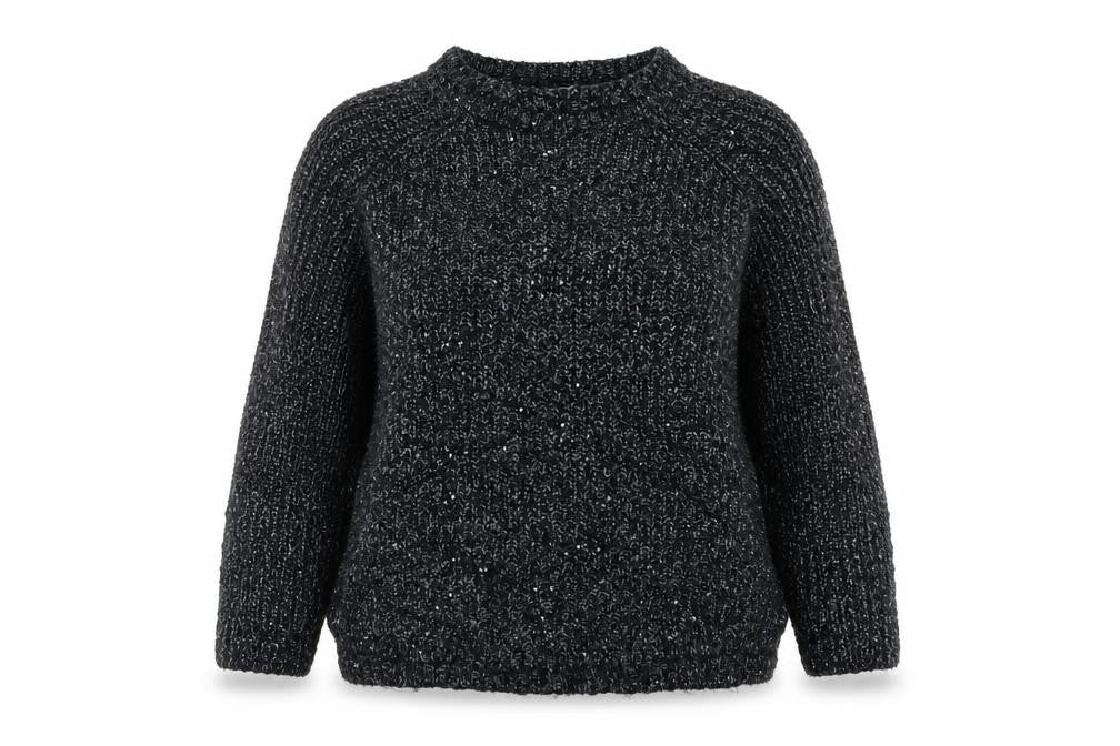 Front view of Nutmeg women’s grey knit jumper, size UK 14