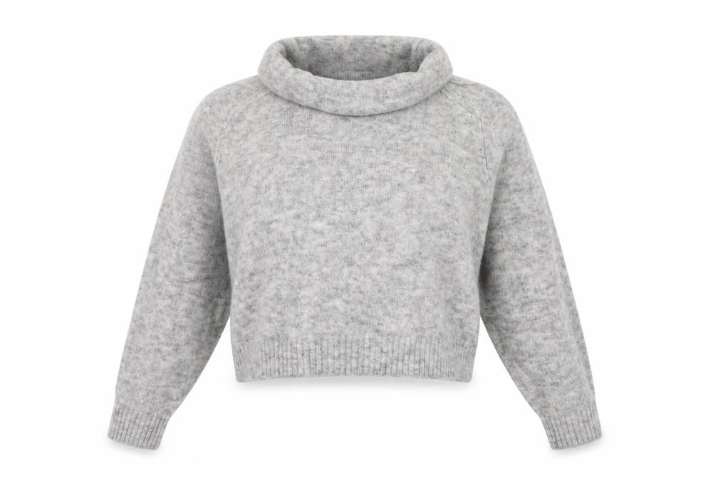 Front view of H&M women’s grey knit jumper, size XS