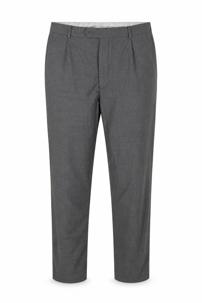 Front view of oascar jacobs women’s grey trousers, size UK 38, in, 30-inch leg