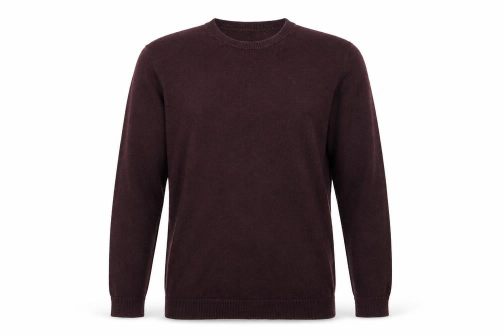 Front view of Topshop men’s red knit jumper, size S