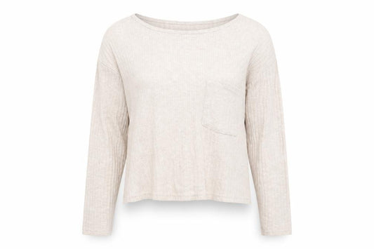Front view of Topshop women’s beige basic t-shirt, size UK 8