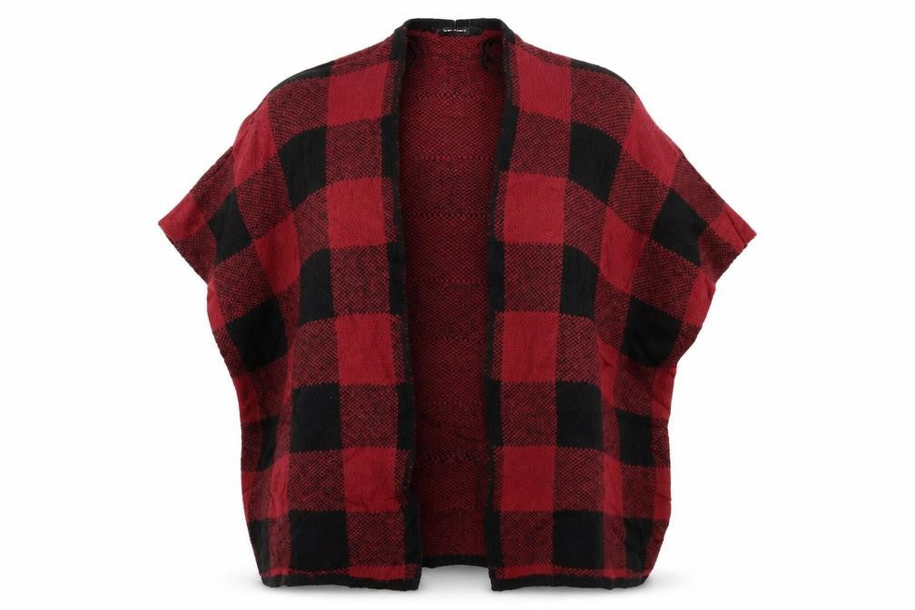 Front view of New Look women’s multicoloured check cardigan jumper one size