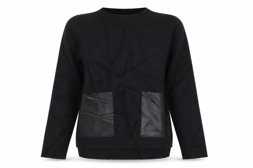 Front view of Zara women’s black jumper, size S