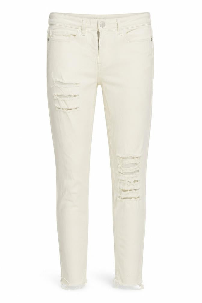 NEXT Womens Ivory  Denim Skinny Jeans Size 6 L24 in