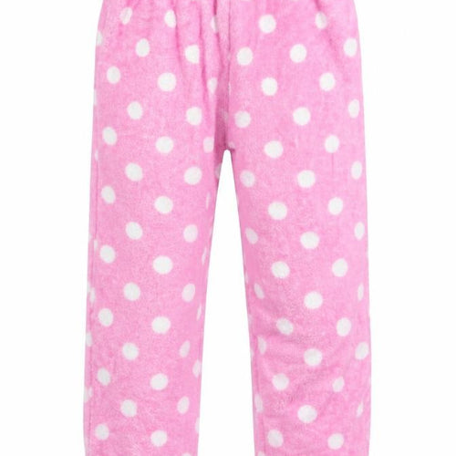 PJ Collections Girls Pink Polka Dot  Jogger Trousers Size 7-8 Years - Waist 18in