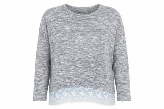 Front view of Divided women’s grey floral jumper, size XS