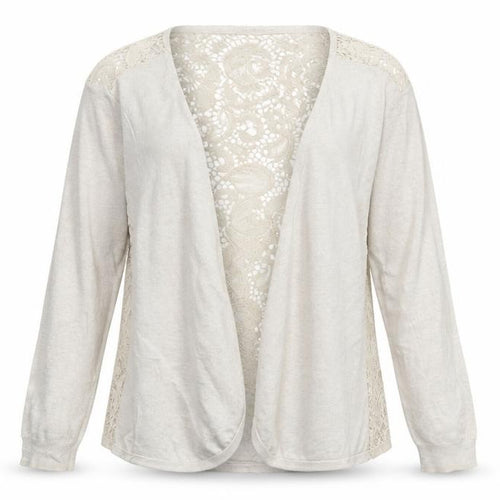 Authentic Womens Ivory Paisley  Cardigan Jumper Size 16