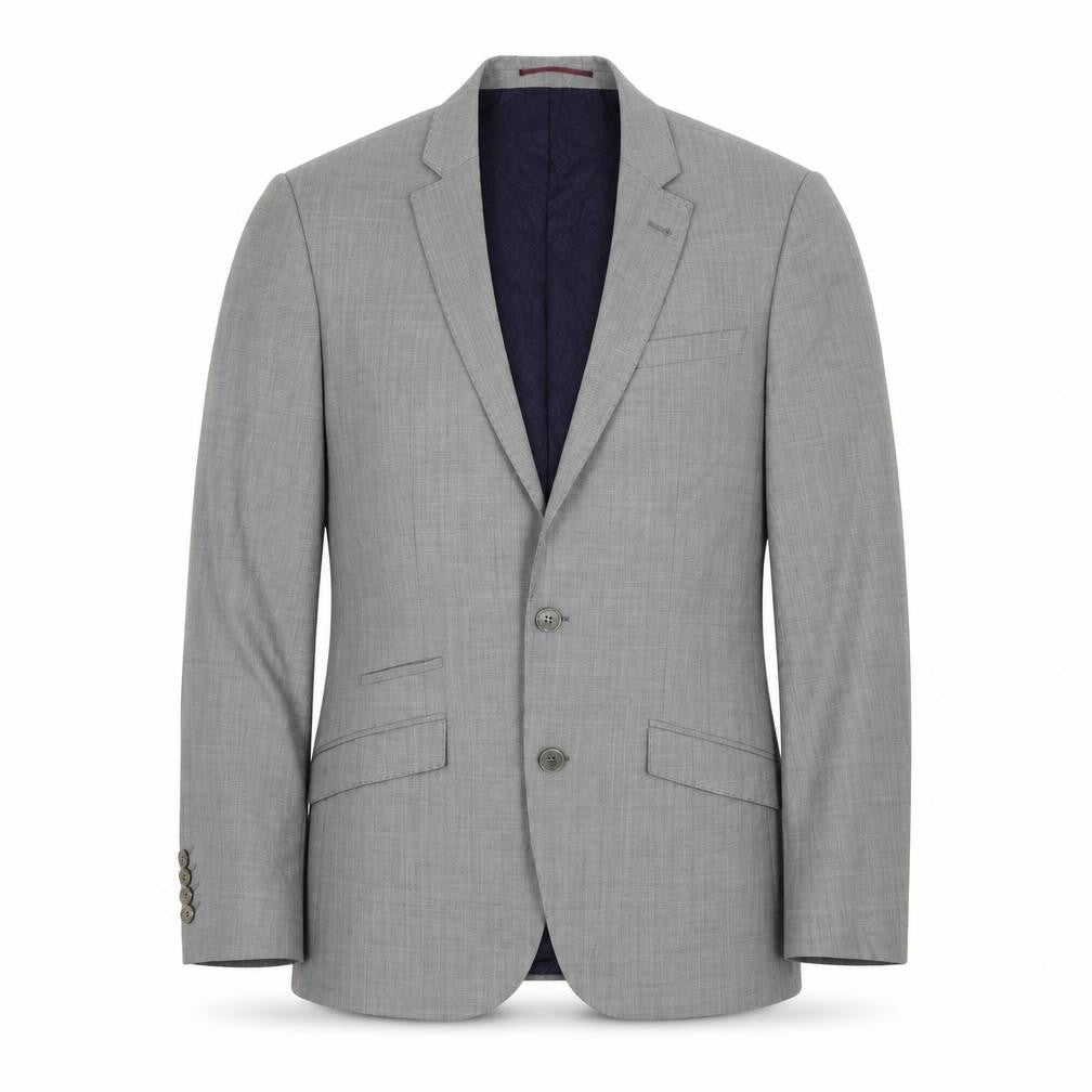 Front view of River Island men’s grey jacket suit jacket, size 40