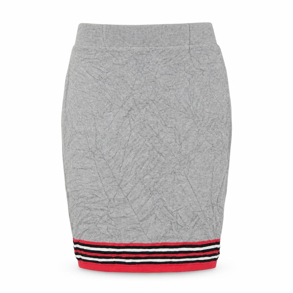 Front view of Tu women’s grey a-line skirt, size UK 14
