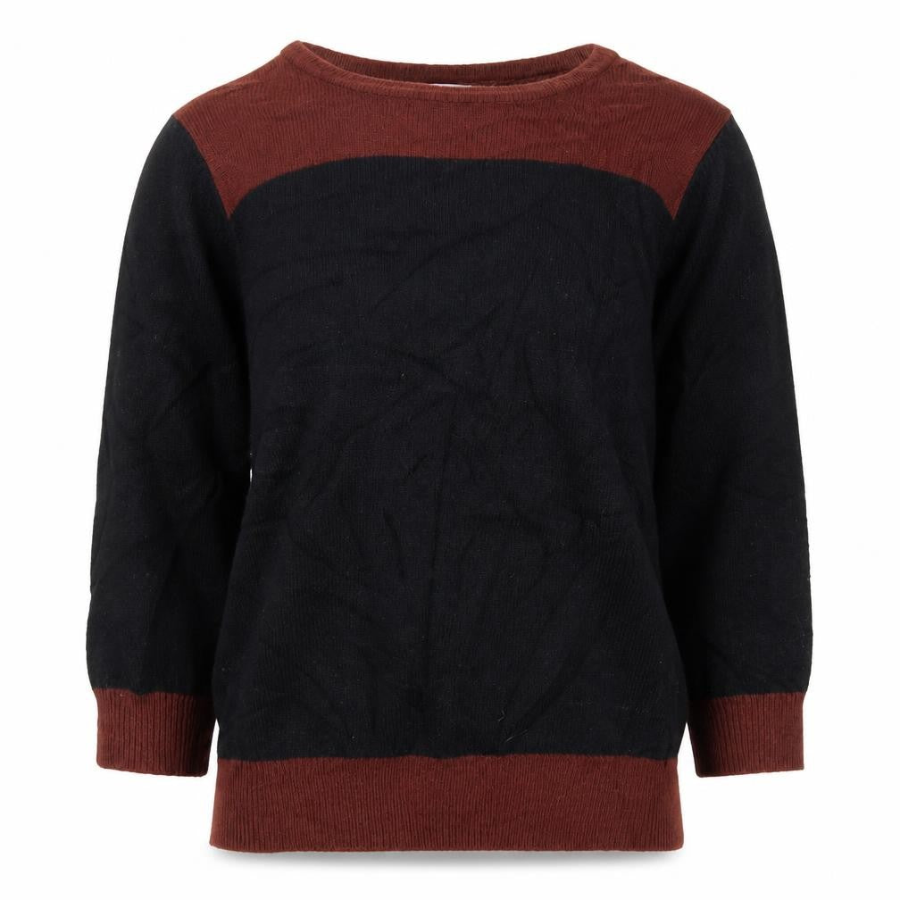 Front view of Debenhams women’s black jumper, size UK 14