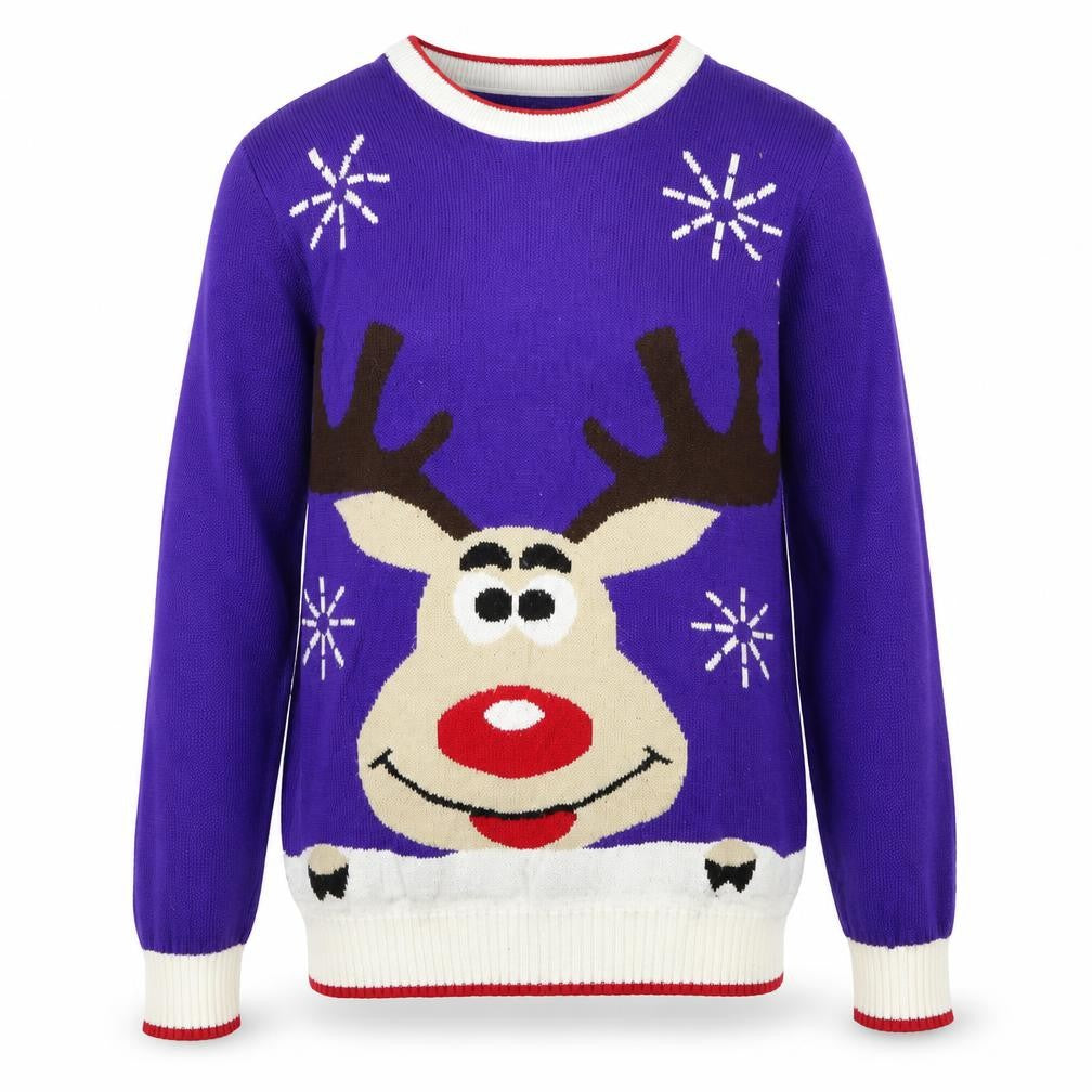 BONNOCKBURN Mens Purple Animal Print  Pullover Sweatshirt Size S