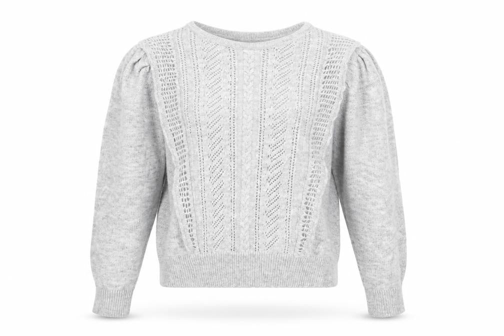 Front view of Dorothy Perkins women’s grey jumper, size UK 14