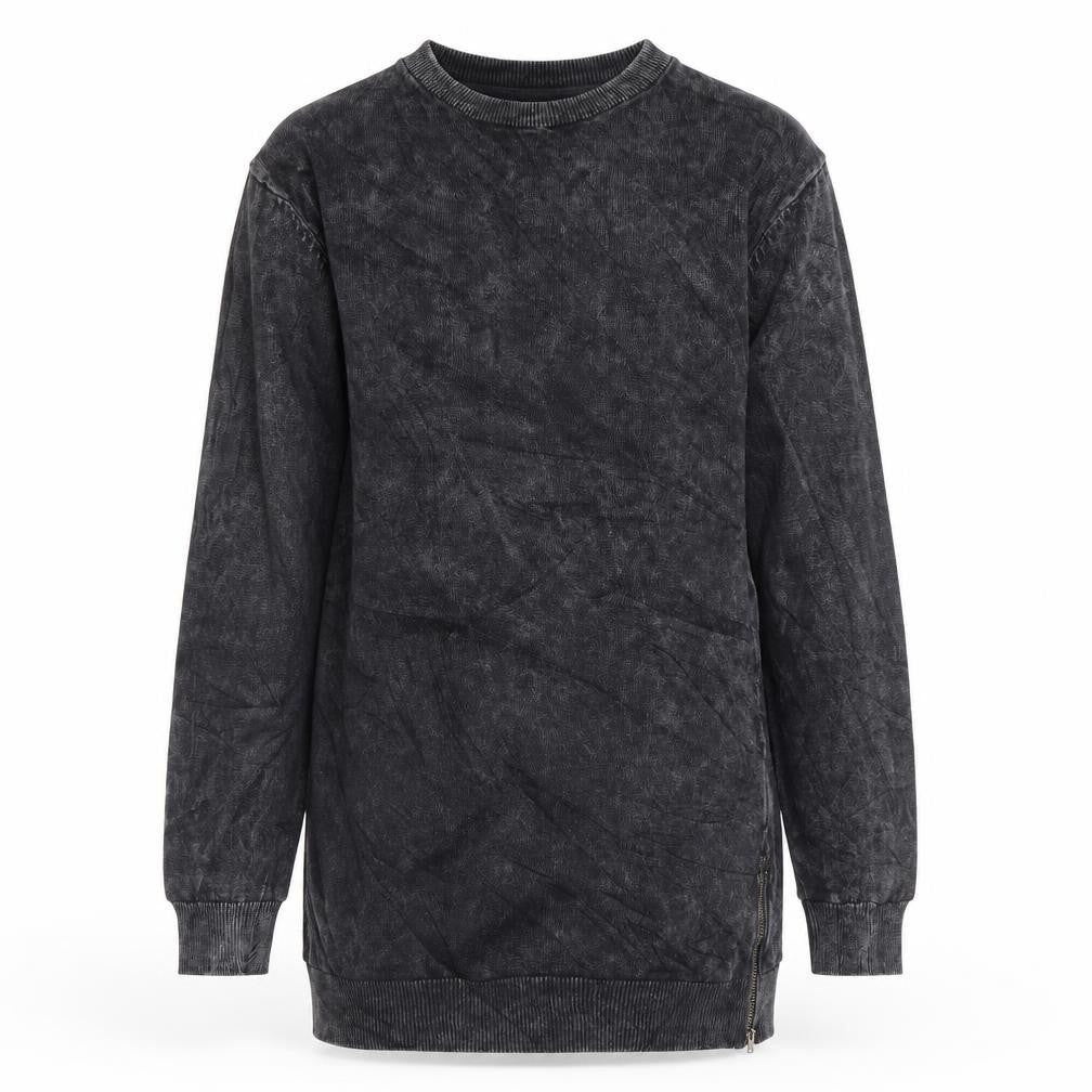 Front view of H&M girls’ grey jumper dress, size 14, years