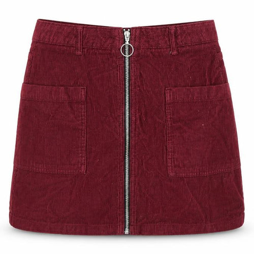 Topshop Womens Purple  Corduroy Straight & Pencil Skirt Size 10