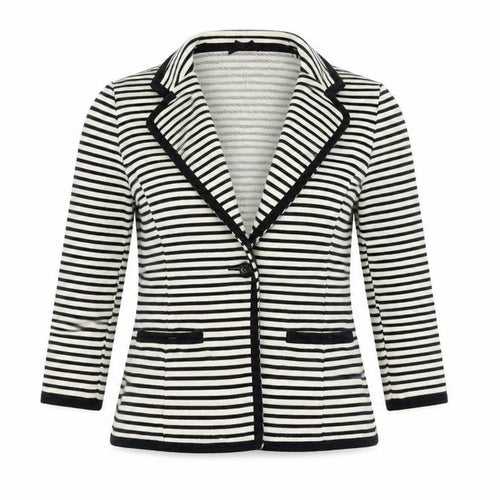 John Lewis Womens White Striped  Cardigan Jumper Size 8