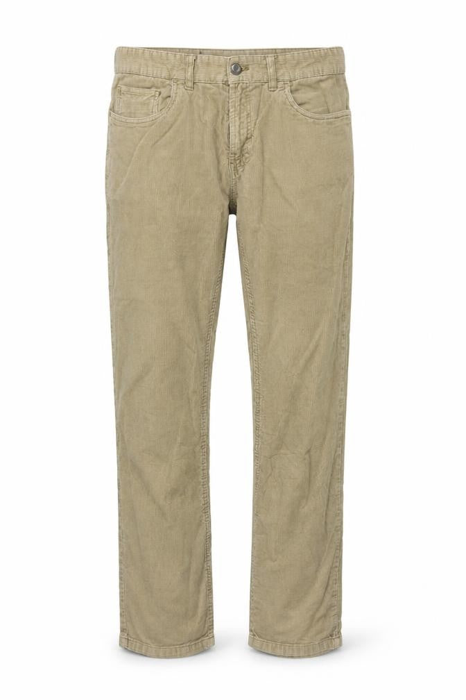 Front view of Next women’s beige trousers, size UK 34, in, 31-inch leg