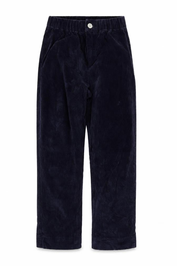 Front view of Preworn women’s blue trousers, size S, 25-inch leg