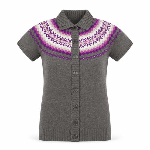 Esprit Womens Grey Geometric Knit Cardigan Jumper Size XS