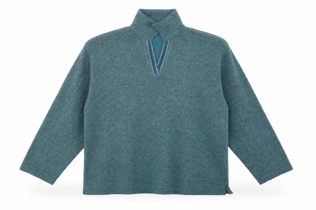 Front view of Bonmarché women’s green jumper, size L