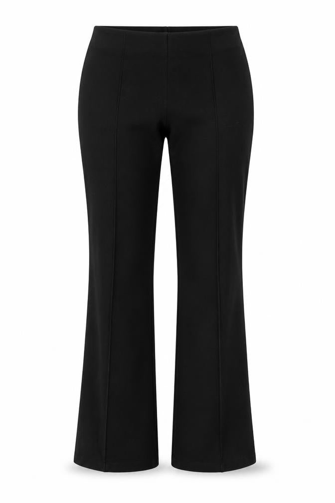 Front view of Marks & Spencer women’s black trousers, size UK 10, 24-inch leg