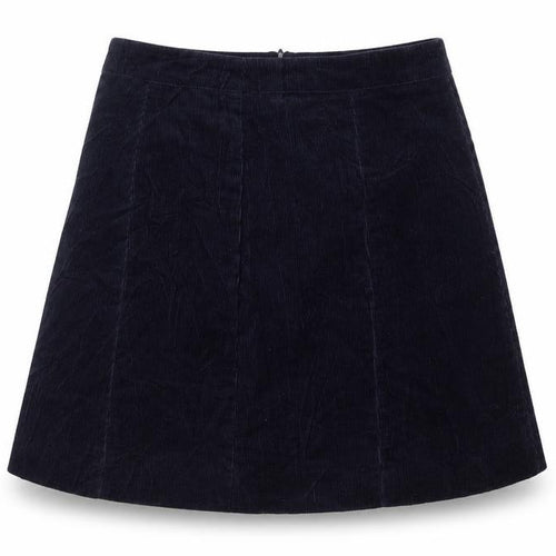 H&M Womens Blue  Corduroy A-Line Skirt Size 8