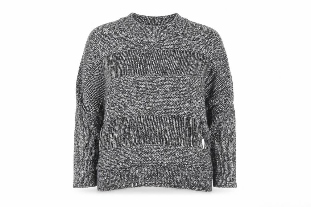 Front view of New Look women’s silver jumper, size UK 10, - cropped