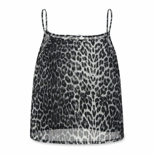 New Look Womens Grey Animal Print  Camisole Blouse Size 10  - Leopard print