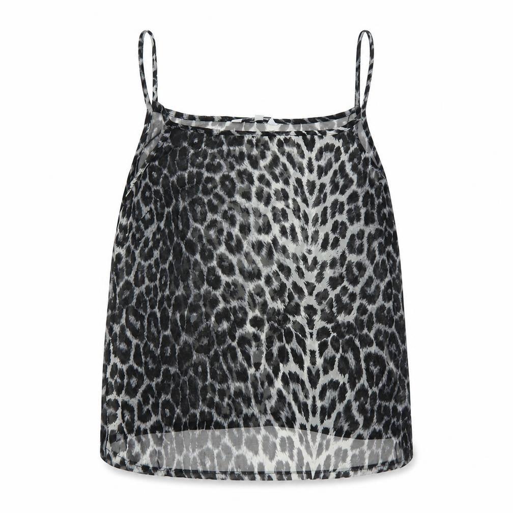 New Look Womens Grey Animal Print  Camisole Blouse Size 10  - Leopard print