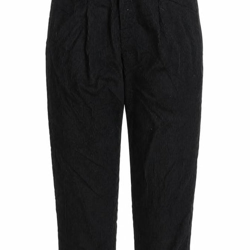 SheIn Womens Black  Corduroy Mom Jeans Size M L24 in