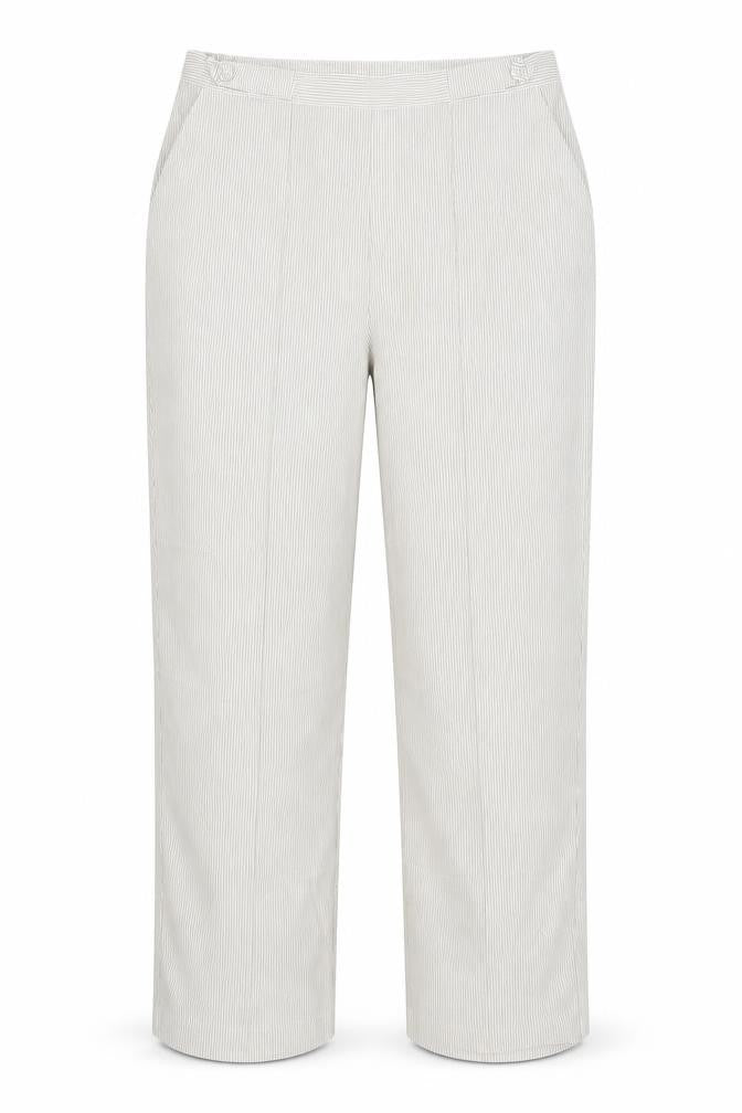 BM Womens Beige Striped  Trousers  Size 14 L25 in