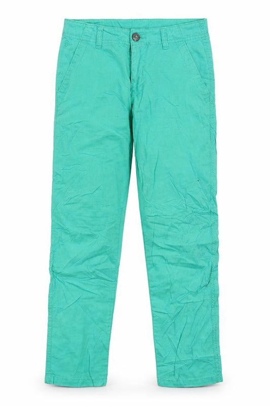 Front view of Pepperts girls’ green capri trousers, size 10, years