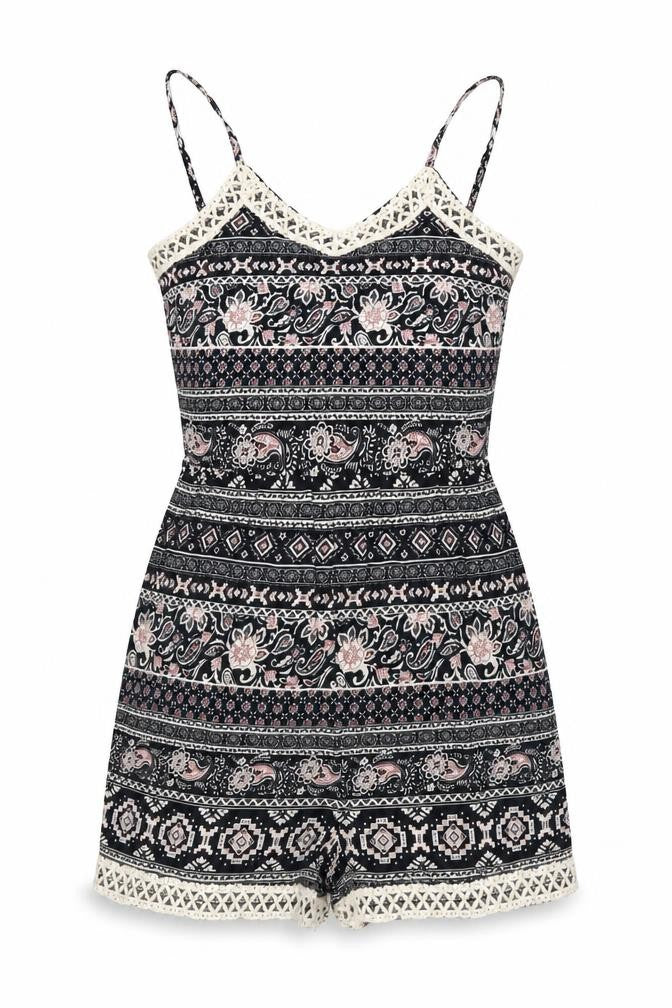 Parisian Collection Womens Black Striped  Playsuit One-Piece Size 8 L3 in