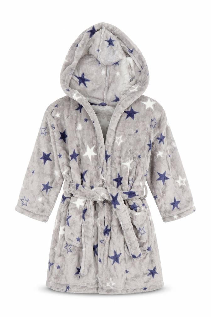 Marks & Spencer Boys Grey Solid   Robe Size 3 Years  - Star
