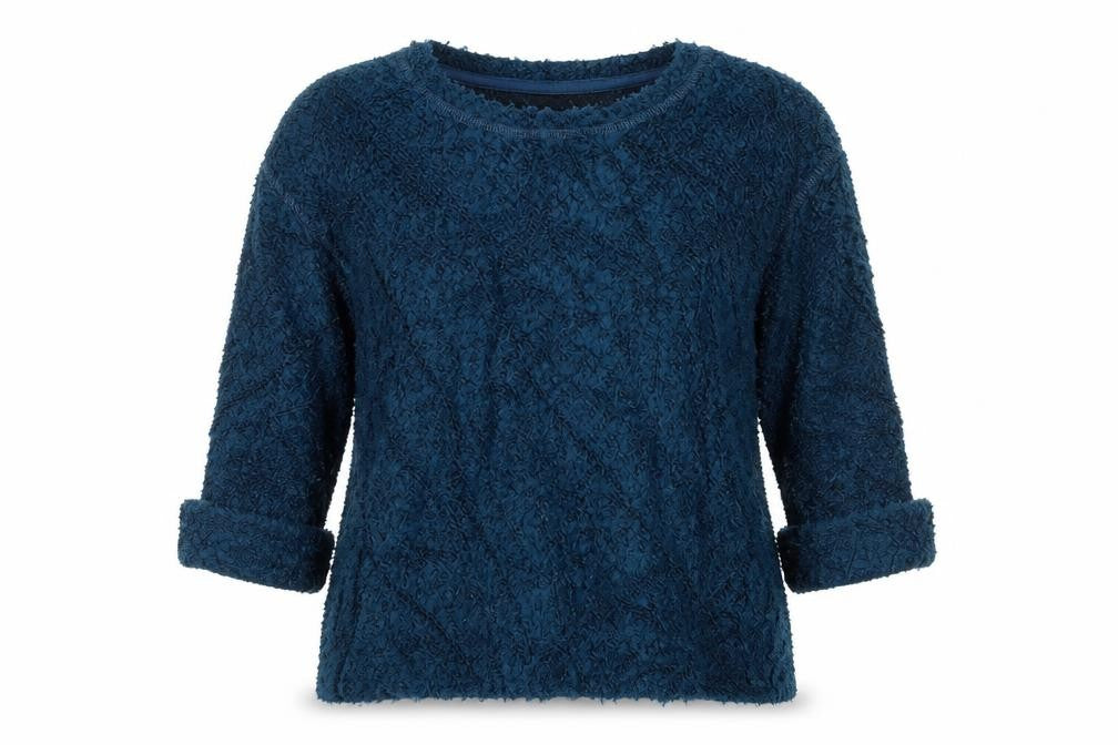 Front view of Marks & Spencer women’s blue jumper, size UK 20