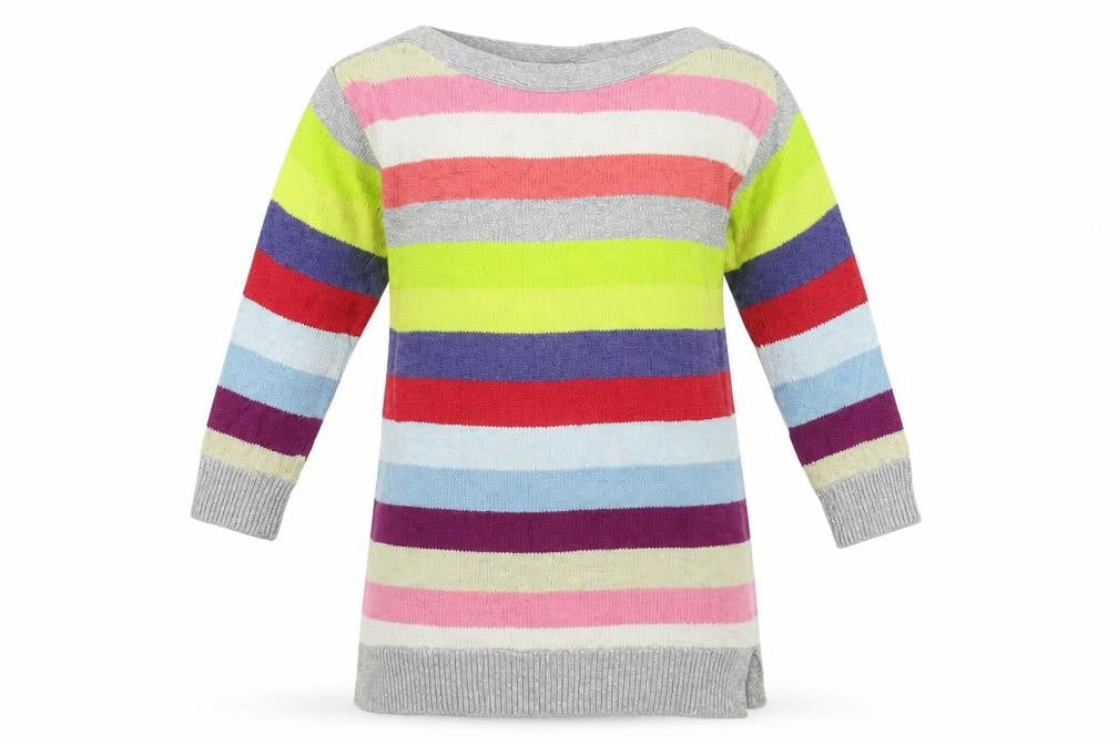 Front view of Gap Baby Baby Multicoloured Striped jumper, size 24, Months