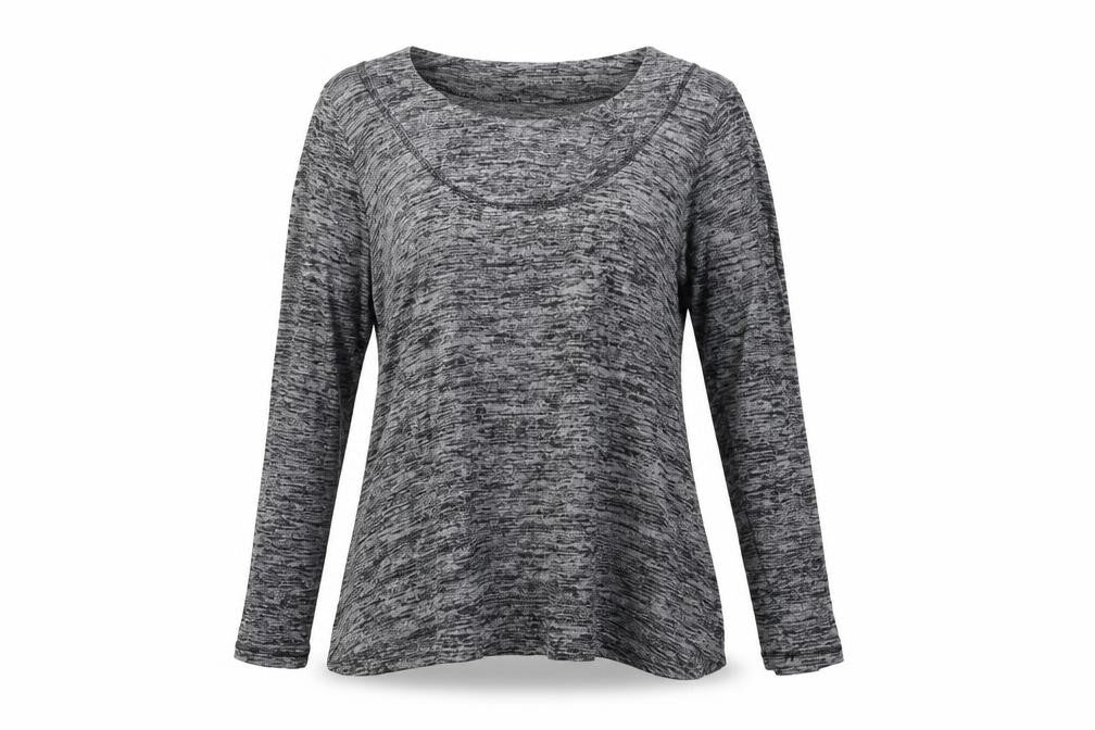 Front view of Preworn women’s grey jumper, size L