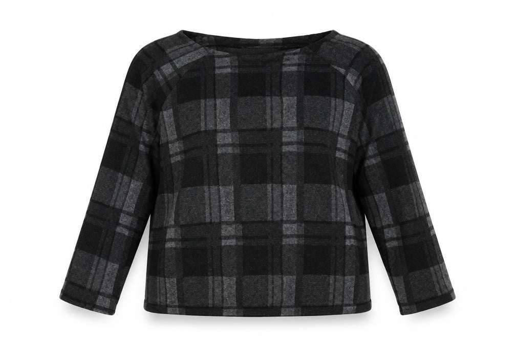 Next Womens Grey Check  Pullover Jumper Size L