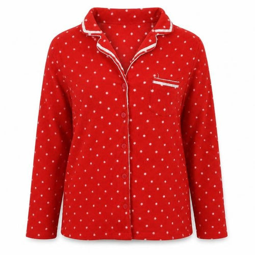 Carole Hochman Womens Red Polka Dot  Top Pyjama Top Size M