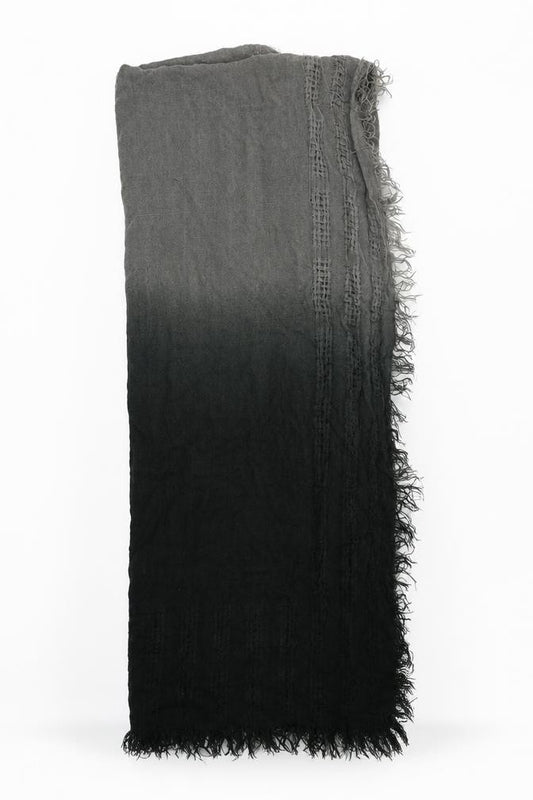Front view of Preworn unisex green shawl/wrap