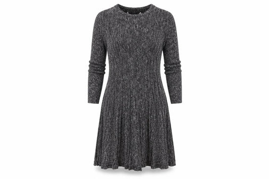Front view of Max Studio women’s grey jumper dress, size S