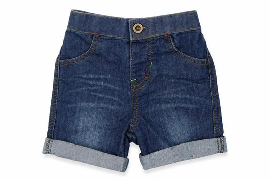 Front view of Nutmeg Baby Blue Denim Cropped Jeans, size 3-6, Months