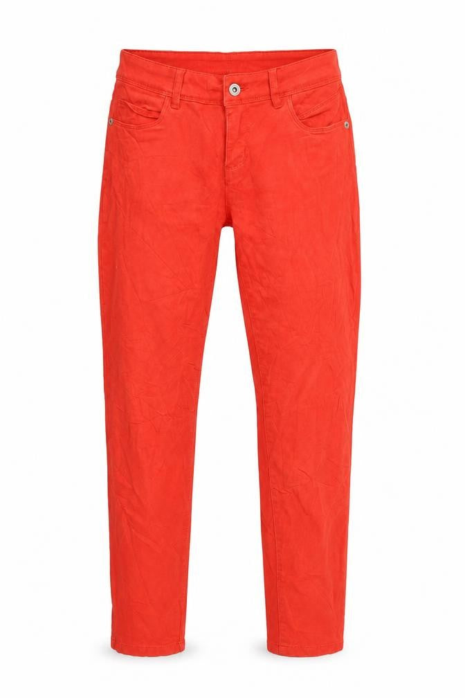 Front view of Top Secret women’s red capri trousers, size UK 36, 26-inch leg