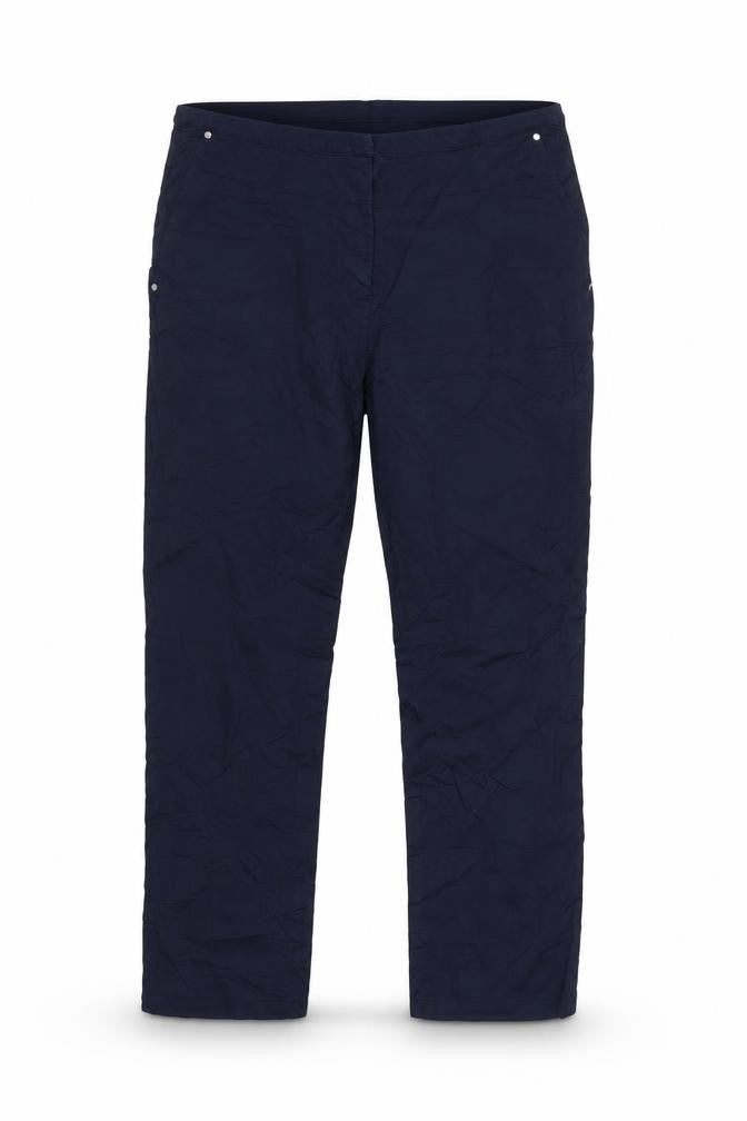 Front view of Solar women’s blue windbreaker trousers, size UK 38, 25-inch leg