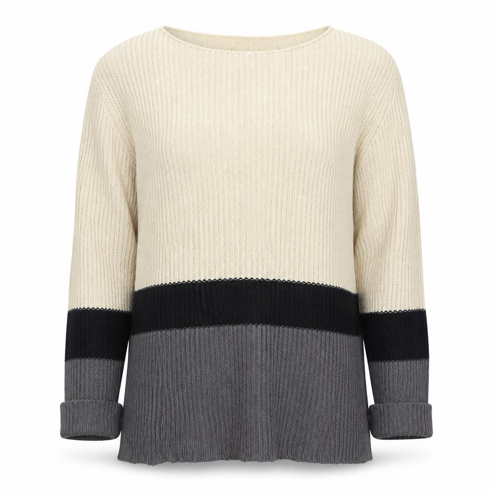Front view of Originals women’s beige knit jumper, size UK 16