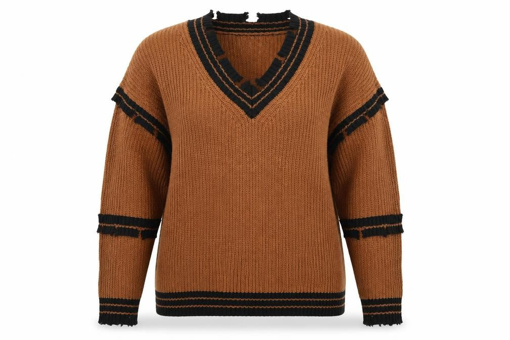 Front view of so sweet women’s brown knit jumper, size S